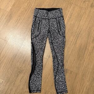 Lululemon Athletica Black and White Patterned Leggings